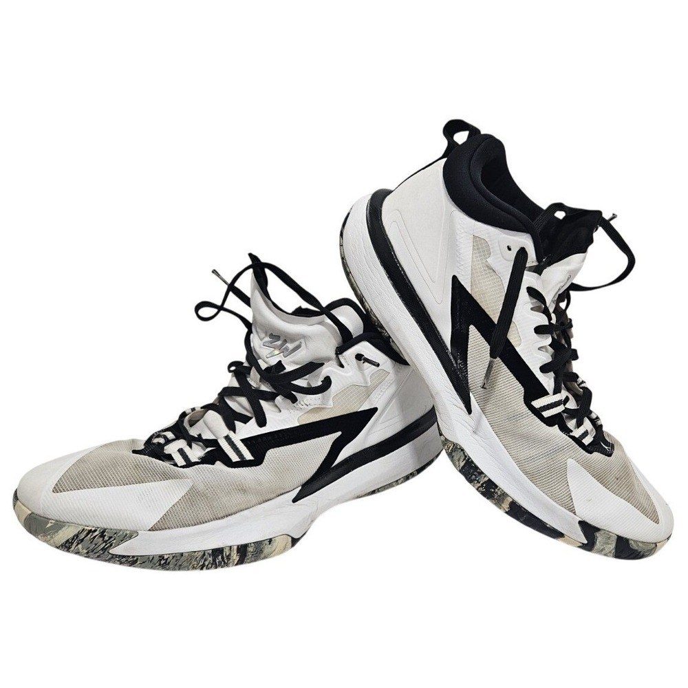 Jordan Zion 1 Gen Zion White Black Basketball Shoes DC4208-101 Mens Size 15